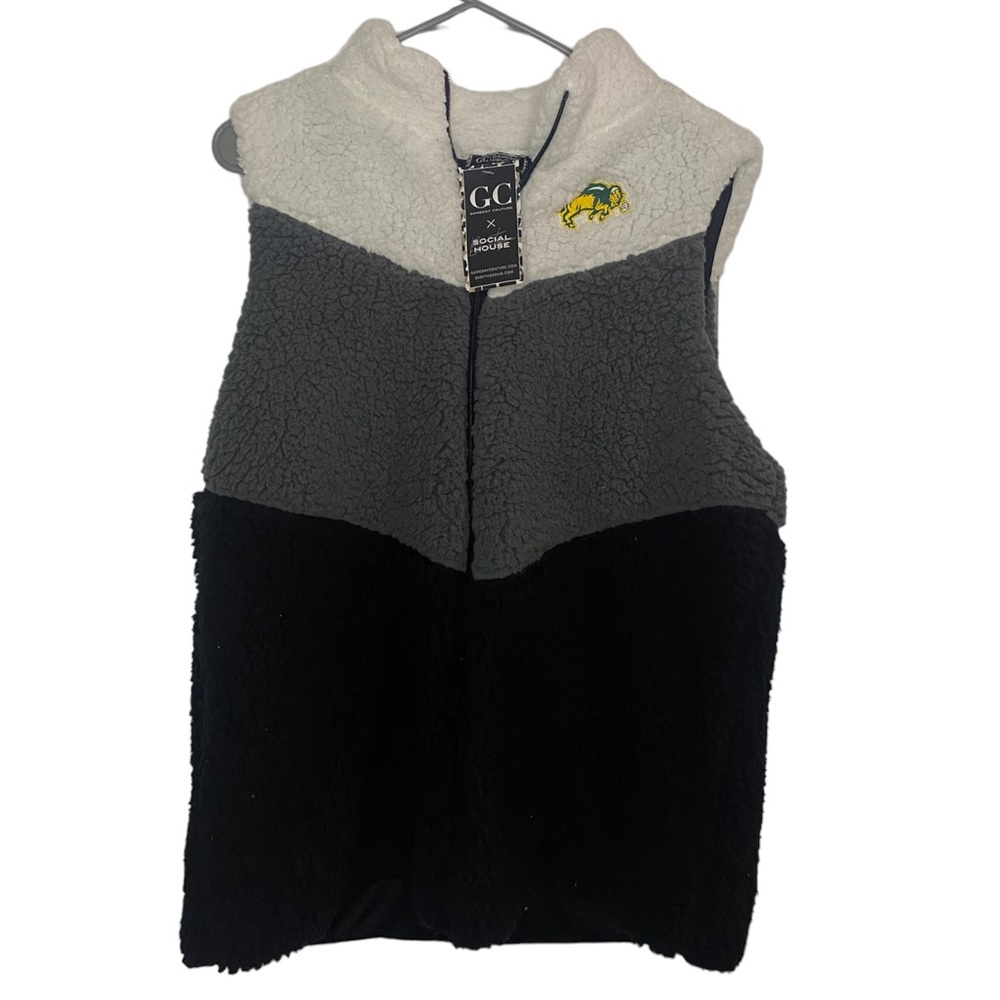 NWT Game Day Couture Grey & Black North Dakota State Bison Sherpa, Size XL